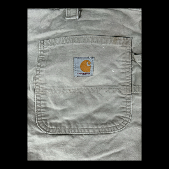 Carhartt Tan Cargo Shorts Original Fit Sz 40 Distressed - Picture 1 of 5